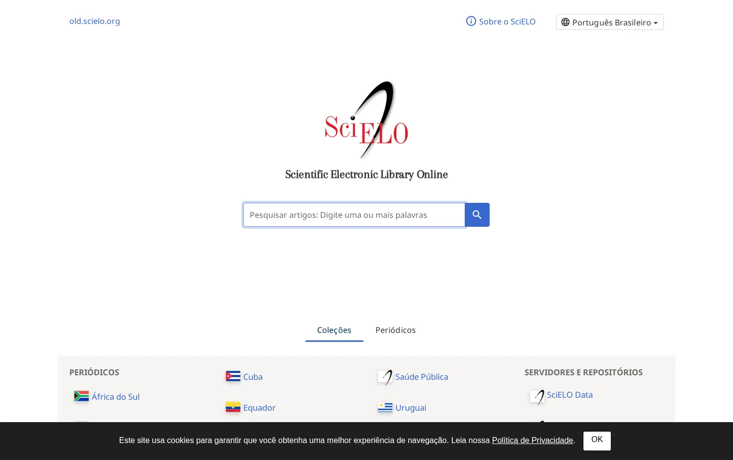 SciELO Scientific Electronic Library Online 页面快照